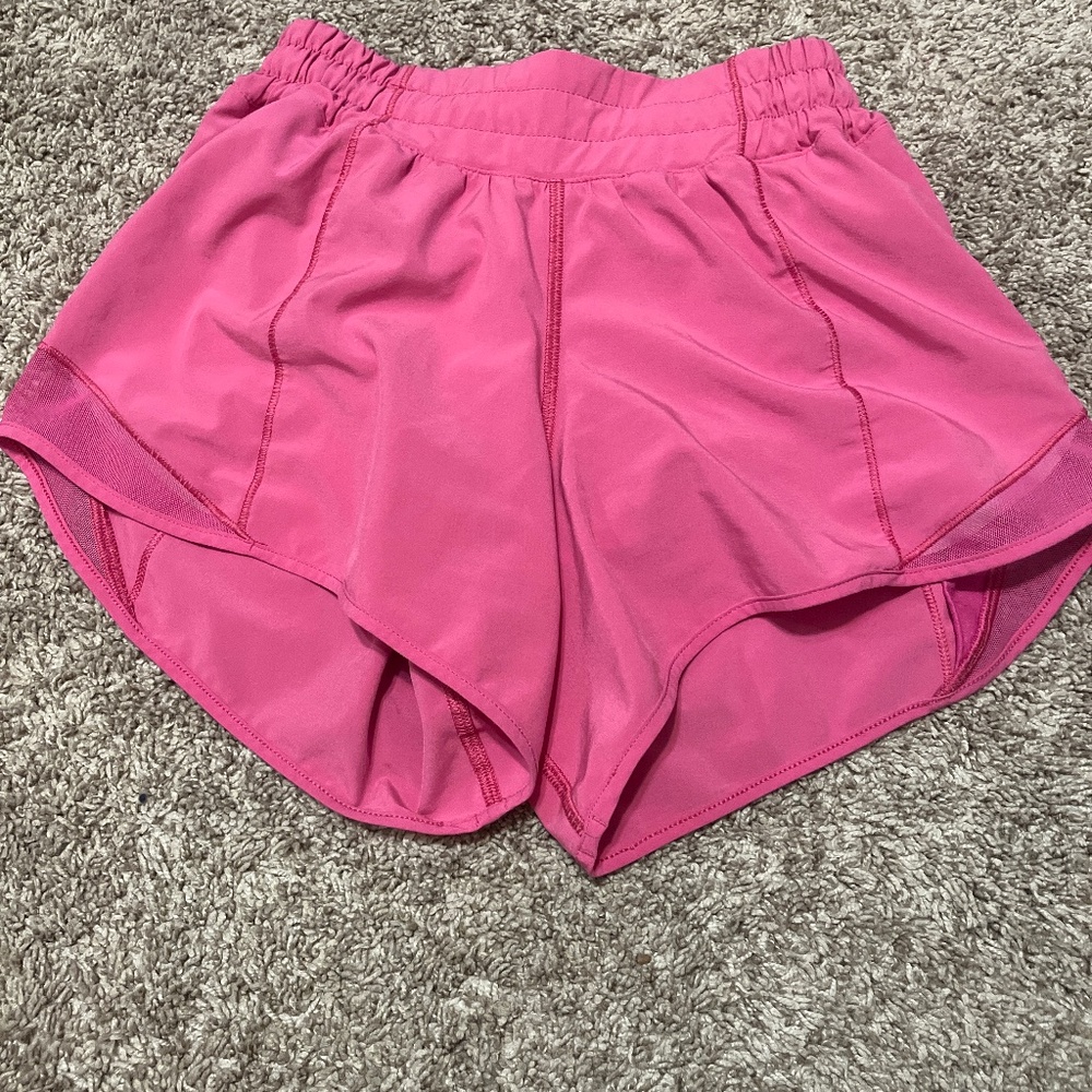 lululemon sonic pink shorts